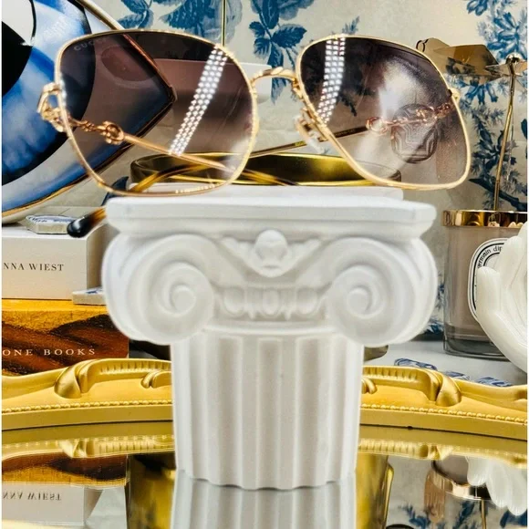 🆕 GUCCI 🧿 NWOT GG0879S 002 Gold Horsebit Sunglasses with Brown Gradient Lens - Picture 14 of 16